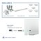 Audio-Visual Direct Magnetic Ultra White Glass Dry-Erase Board Set Includes Magnets, Hardware & Marker Tray